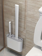 Random Delivery Silicone Toilet Brush Set & Wall Mounted Toilet Brush Holder