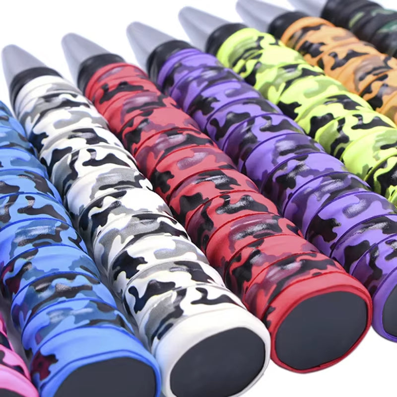 Absorb Sweat Racket Anti-Slip Tape Handle Grip for Tennis Badminton Camouflage Wrapping Skidproof Sweat Band