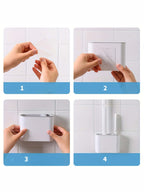 Random Delivery Silicone Toilet Brush Set & Wall Mounted Toilet Brush Holder