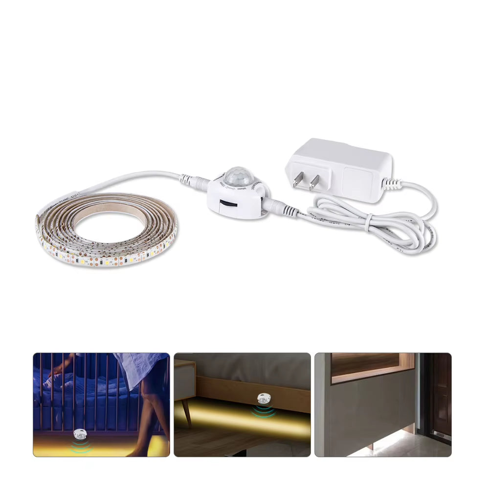 Motion Sensor LED Strip Light – Under-Cabinet & Wardrobe Lighting