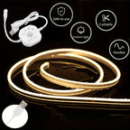 Flowing Light Strip LED Motion Sensor Light Indoor under Bed Lights under Cabinet Lights for Warm White LED Closet Lighting