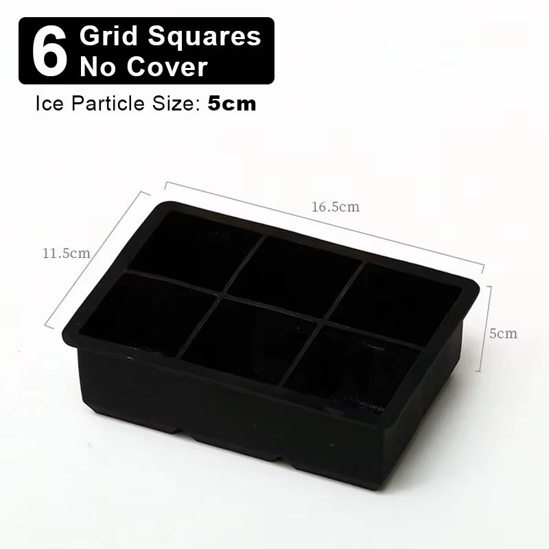4/6/8/15Grids Silicone Ice Cube Molds Spherical Ice Cube Molds Ice Cream Ice Cube Making Machine Reusable Whiskey Ice Cube Molds