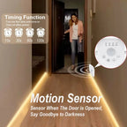 Flowing Light Strip LED Motion Sensor Light Indoor under Bed Lights under Cabinet Lights for Warm White LED Closet Lighting