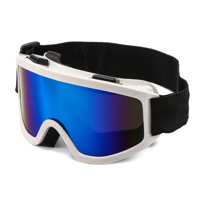 Large Frame Ski Goggles with Colorful Lens Anti-Collision Anti-Glare Lens Outdoor Sport Snow Snowboard for Snowboarding Skiing
