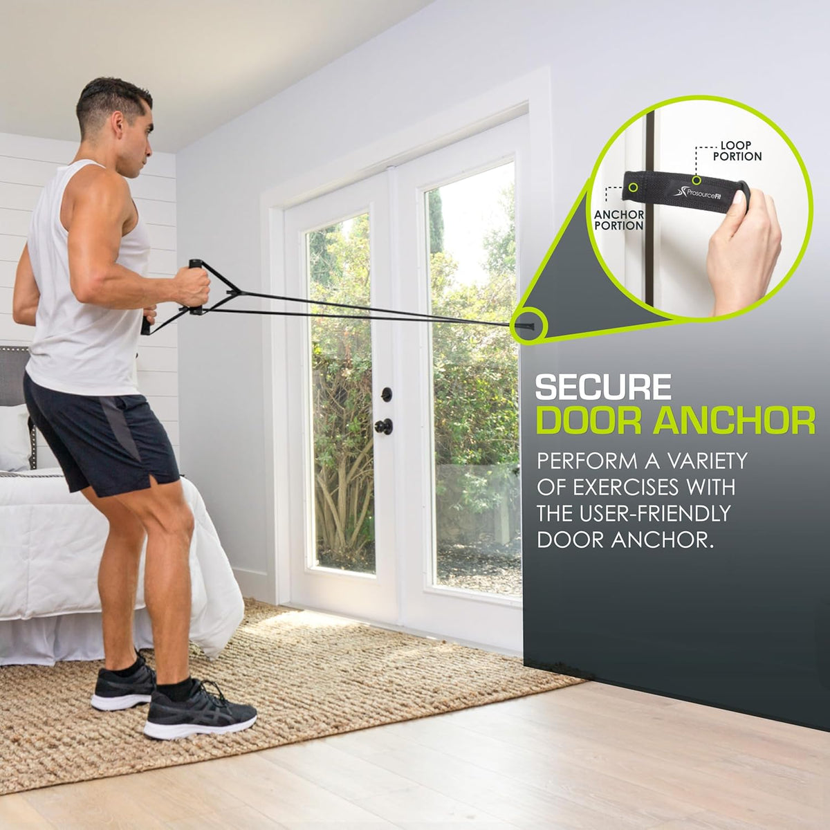 Prosource Xtreme Stackable Heavy Duty Premium Latex Resistance Exercise Bands Tubes Cords W/Door Anchor and Exercise Manual