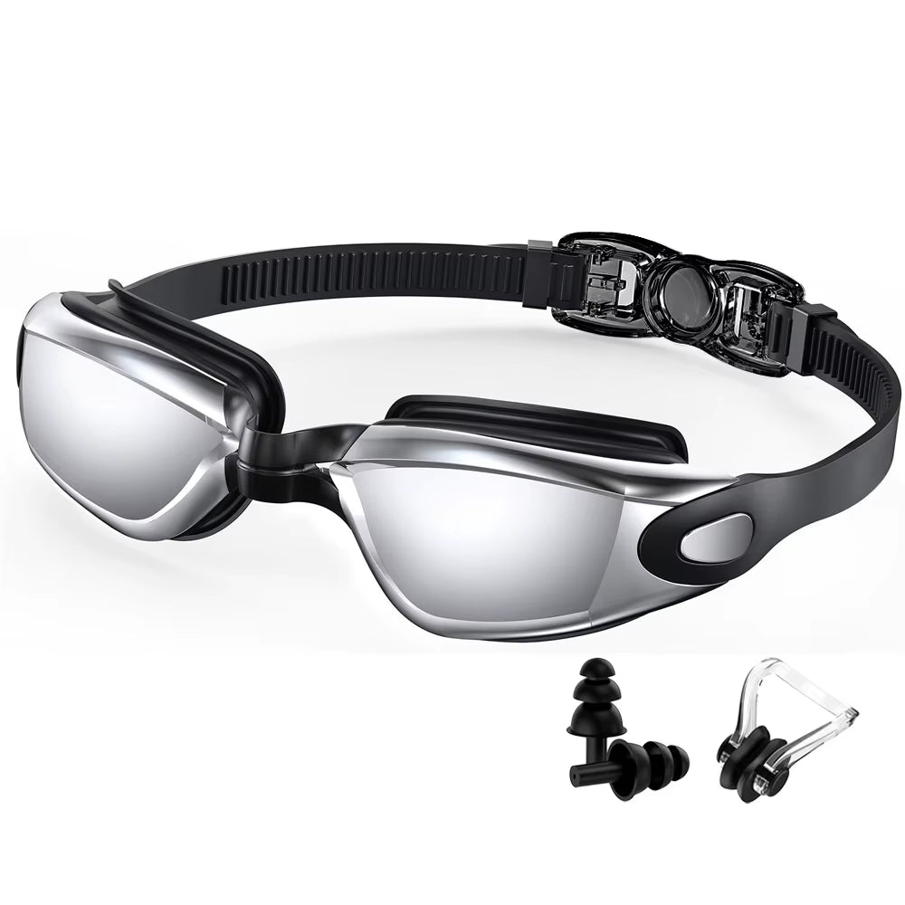 Swimming Goggles Professional Waterproof Swim Eyewear Glasses Anti-Fog 100% UV Protection No Leaking for Adult Men Women Youth