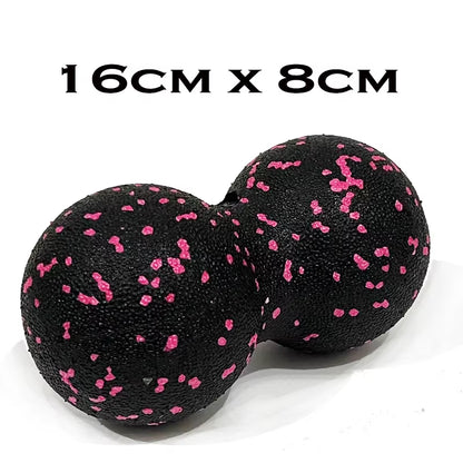 Peanut Fitness Massage Ball Set Yoga Roller Double Lacrosse Mobility Ball for Myofascial Physical Therapy Deep Tissue Massage