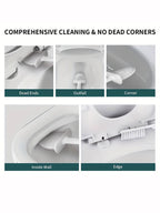 Random Delivery Silicone Toilet Brush Set & Wall Mounted Toilet Brush Holder